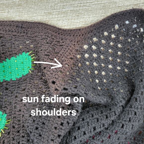 Vintage TLC by Lambert Mexican Fiesta Cardigan Sweater Crochet Knit NWT Size M - Picture 11 of 16